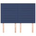 Tăblie de pat albastră 144x5x118/128 cm, material textil - WALTI WALTI