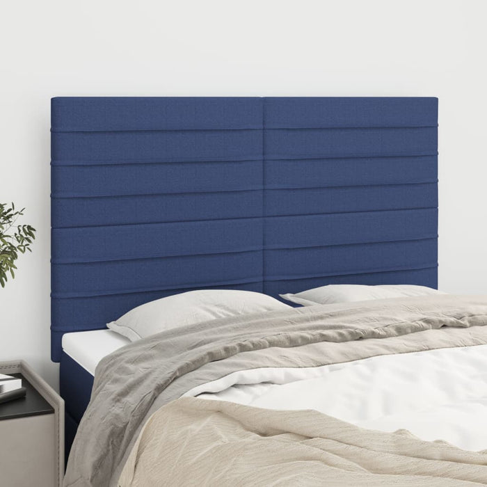Tăblie de pat albastră 144x5x118/128 cm, material textil - WALTI WALTI