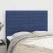 Tăblie de pat albastră 144x5x118/128 cm, material textil - WALTI WALTI