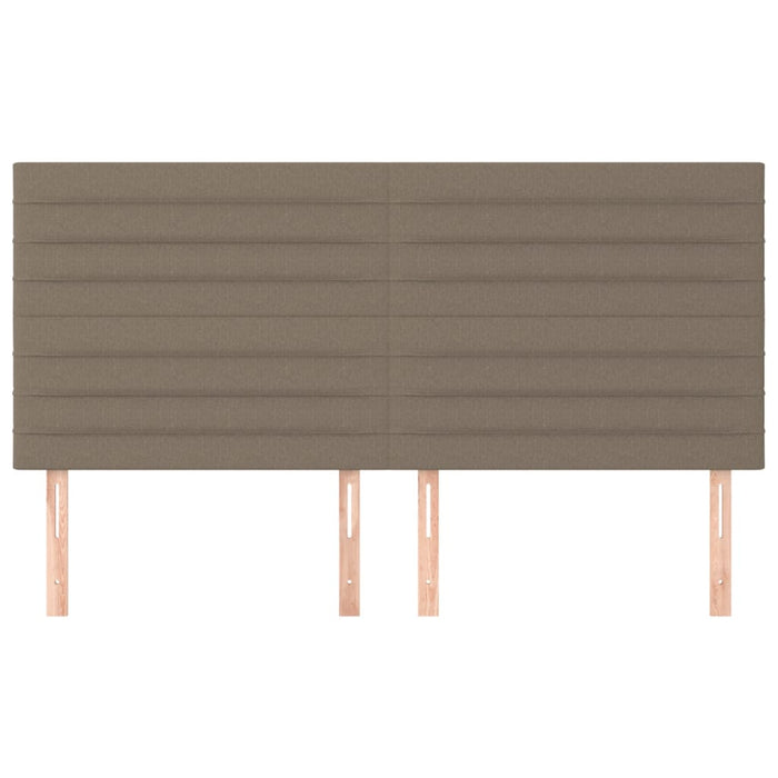 Tăblie de pat gri taupe 160x5x118/128 cm, material textil WALTI