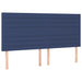 Tăblie de pat albastră 160x5x118/128 cm, material textil - WALTI WALTI