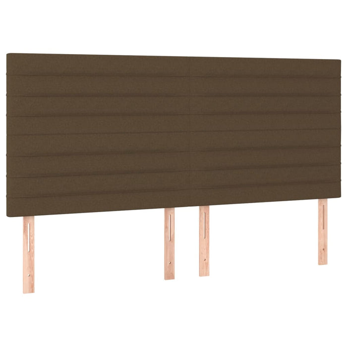 Tăblie de pat maro închis 180x5x118/128 cm, material textil WALTI