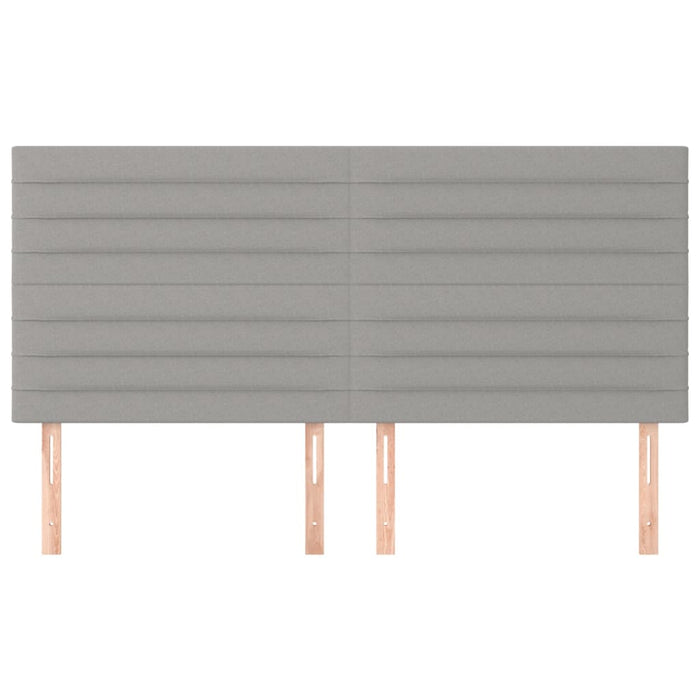 Tăblie de pat gri deschis 200x5x118/128 cm, material textil WALTI