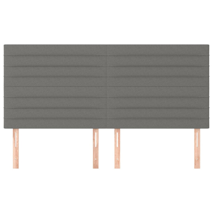 Tăblie de pat gri închis 200x5x118/128 cm, material textil WALTI