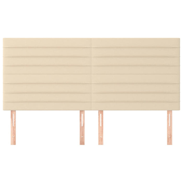 Tăblie de pat crem 200x5x118/128 cm, material textil WALTI