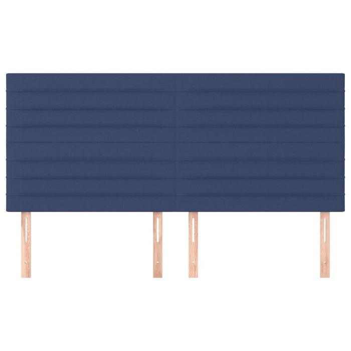 Tăblie de pat albastră 200x5x118/128 cm, material textil WALTI