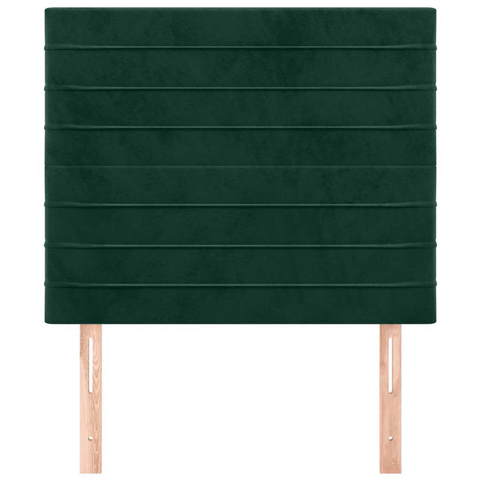 Tăblie de pat verde închis 80x5x118/128 cm catifea WALTI