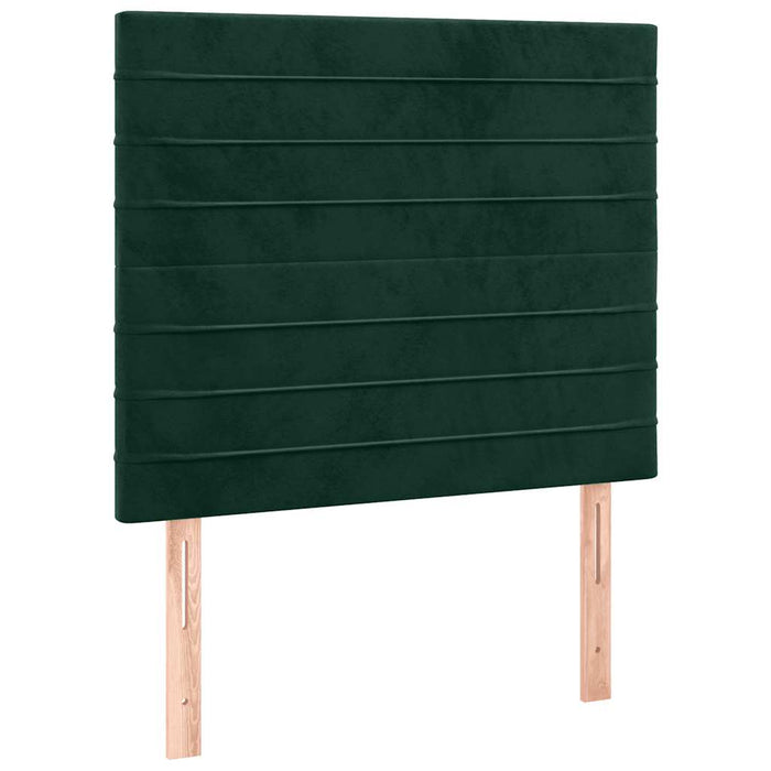 Tăblie de pat verde închis 90x5x118/128 cm catifea WALTI