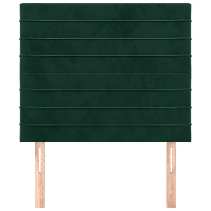 Tăblie de pat verde închis 90x5x118/128 cm catifea WALTI