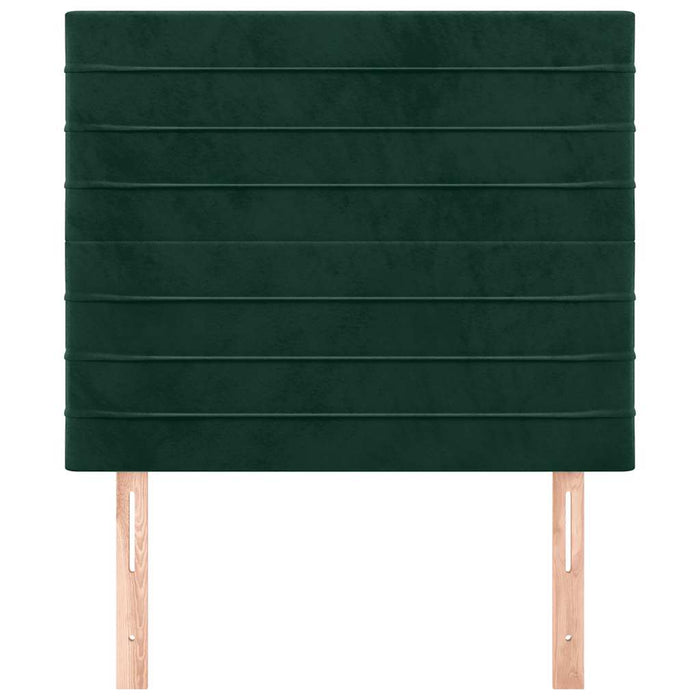 Tăblie de pat verde închis 100x5x118/128 cm catifea WALTI