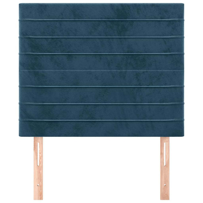Tăblie de pat albastru închis 100x5x118/128 cm catifea WALTI