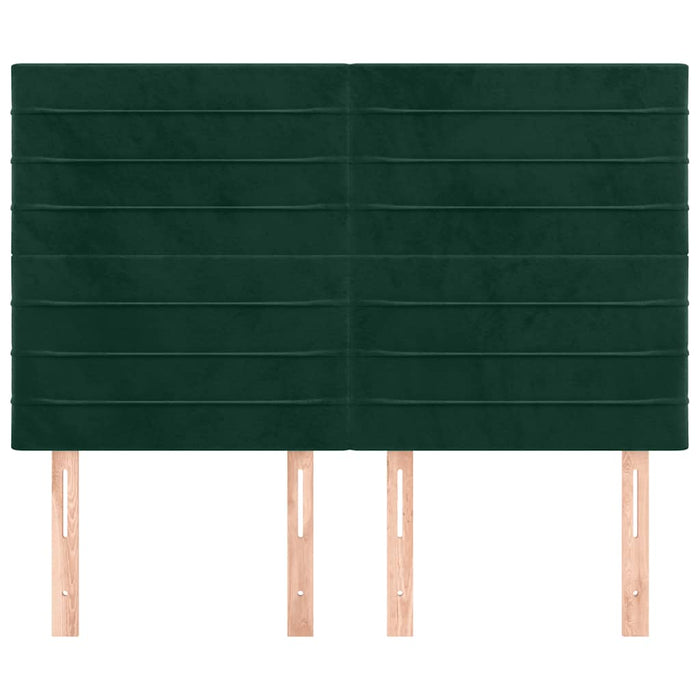 Tăblie de pat verde închis 144x5x118/128 cm catifea WALTI