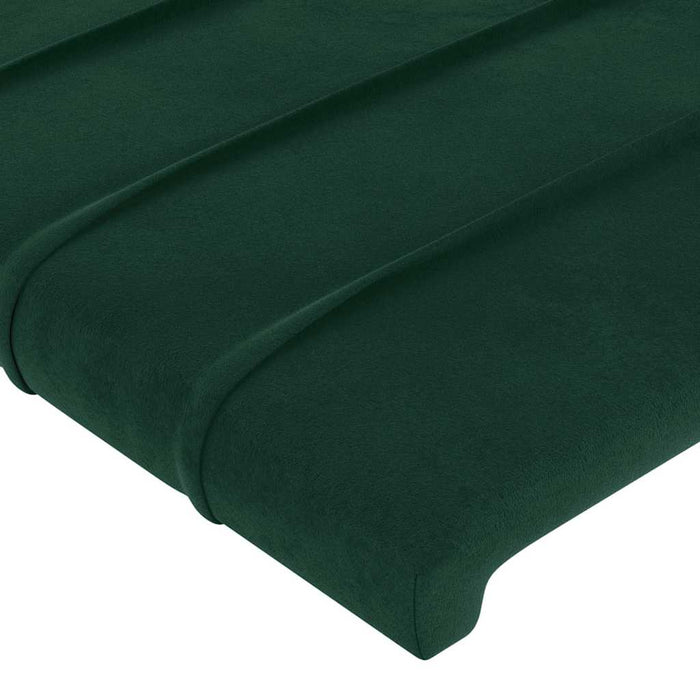 Tăblie de pat verde închis 144x5x118/128 cm catifea WALTI