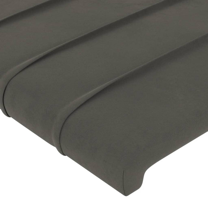 Tăblie de pat gri închis 160x5x118/128 cm catifea WALTI