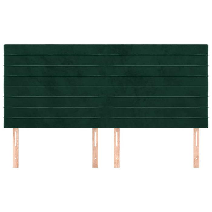 Tăblie de pat verde închis 160x5x118/128 cm catifea WALTI