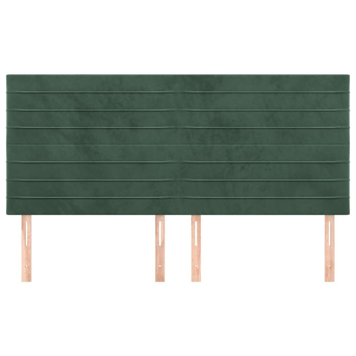 Tăblii de pat, 4 buc, verde închis, 90x5x78/88 cm, catifea - WALTI WALTI