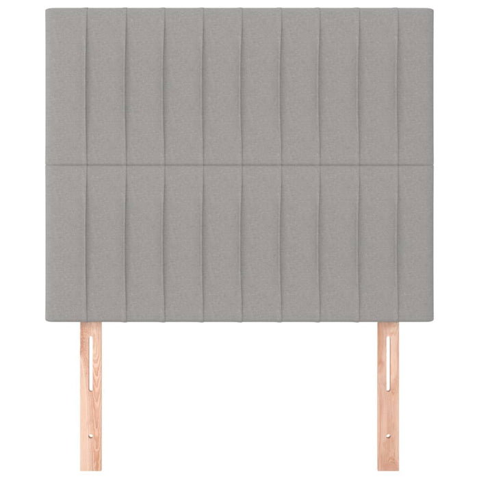 Tăblie de pat gri deschis 80x5x118/128 cm, material textil WALTI