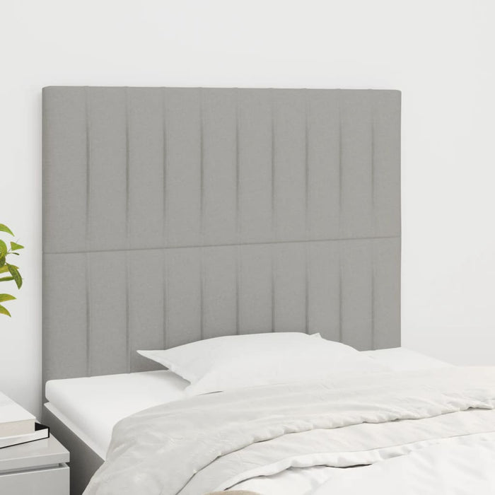 Tăblie de pat gri deschis 80x5x118/128 cm, material textil WALTI