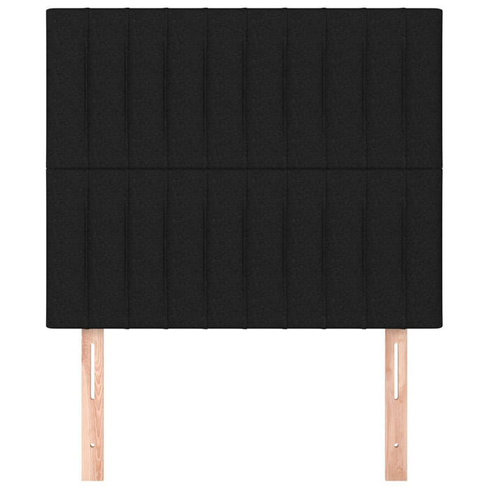 Tăblie de pat neagră 80x5x118/128 cm, material textil WALTI