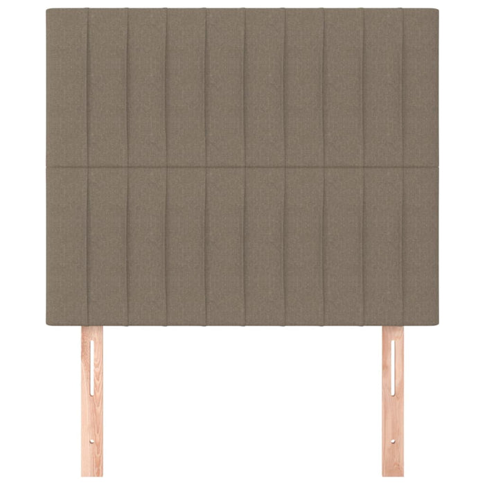 Tăblii de pat, 2 buc, gri taupe, 80x5x78/88 cm, textil - WALTI WALTI