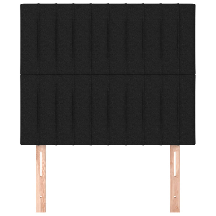 Tăblie de pat neagră 90x5x118/128 cm, material textil WALTI