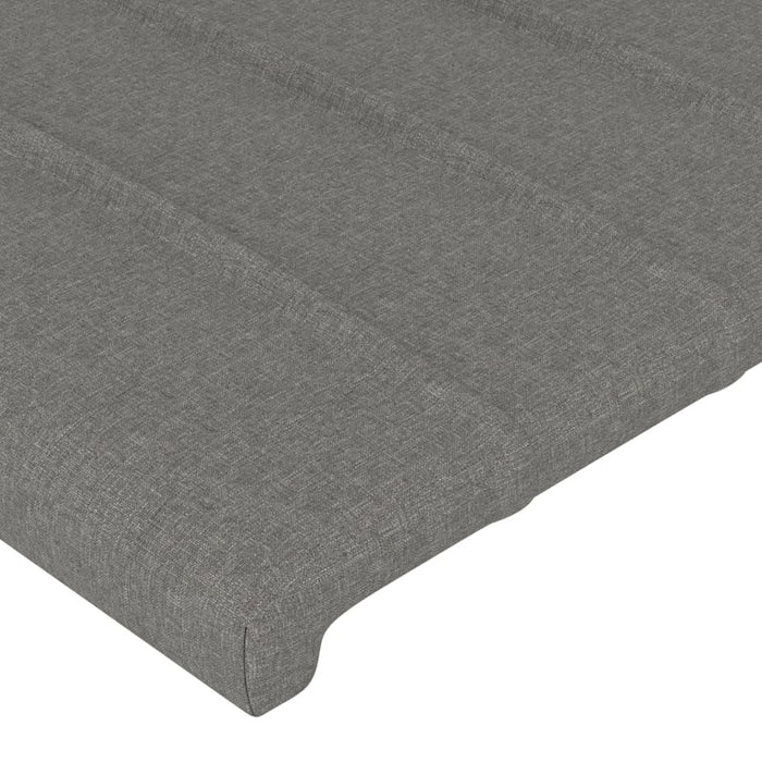 Tăblii de pat, 2 buc, gri închis, 100x5x78/88 cm, textil - WALTI WALTI