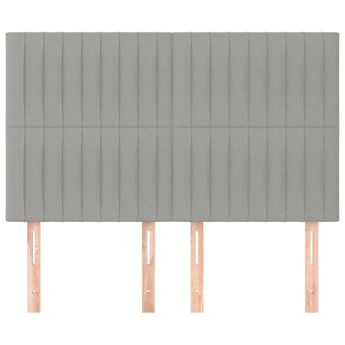 Tăblie de pat gri deschis 144x5x118/128 cm, material textil WALTI