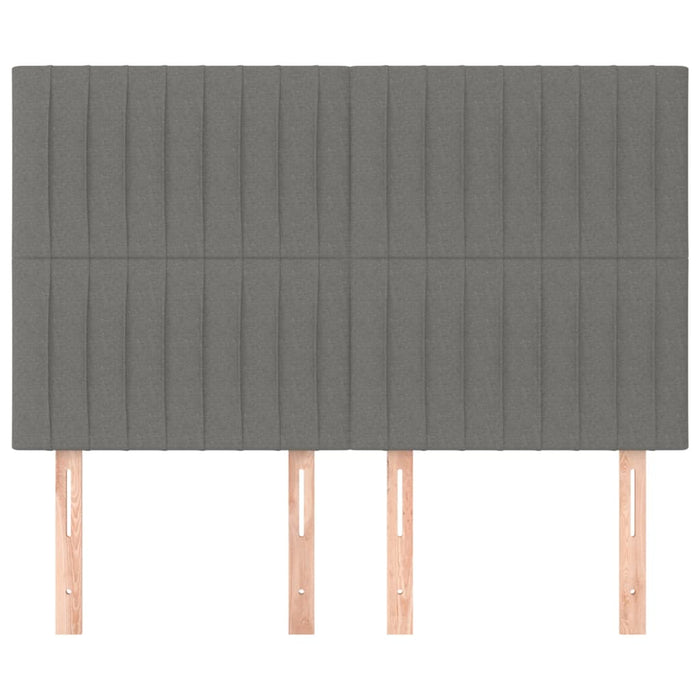 Tăblie de pat gri închis 144x5x118/128 cm, material textil WALTI