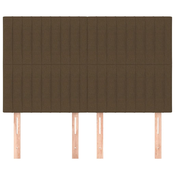 Tăblie de pat maro închis 144x5x118/128 cm, material textil WALTI