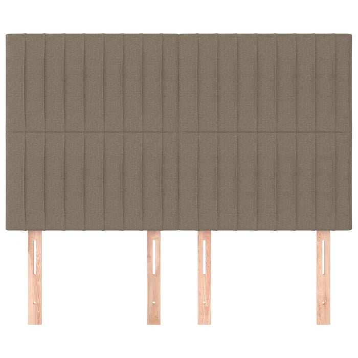 Tăblie de pat gri taupe 144x5x118/128 cm, material textil WALTI