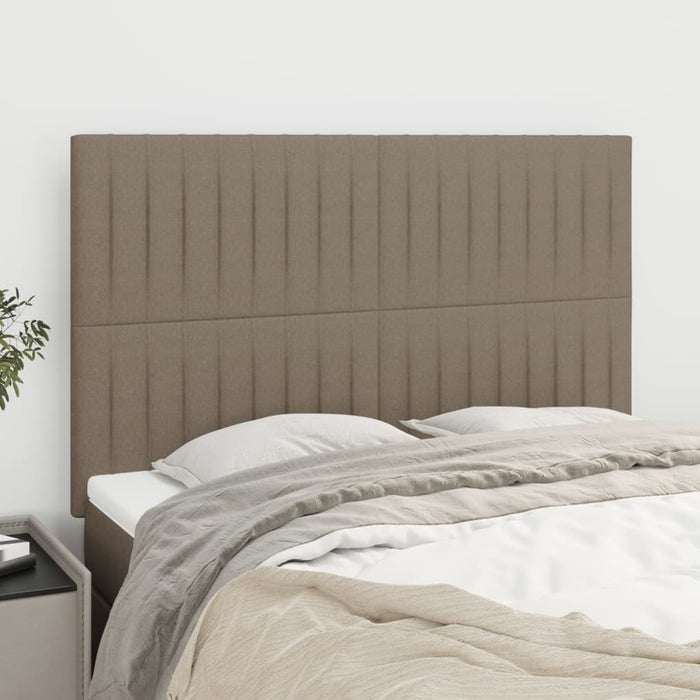 Tăblie de pat gri taupe 144x5x118/128 cm, material textil WALTI