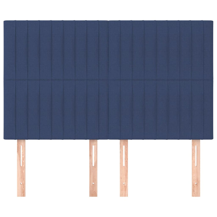 Tăblie de pat albastră 144x5x118/128 cm, material textil WALTI