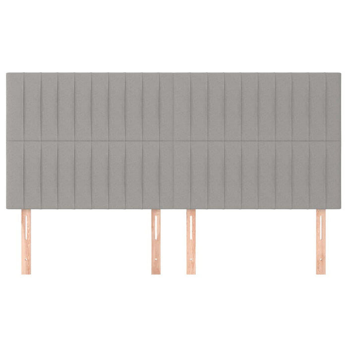 Tăblie de pat gri deschis 160x5x118/128 cm, material textil WALTI