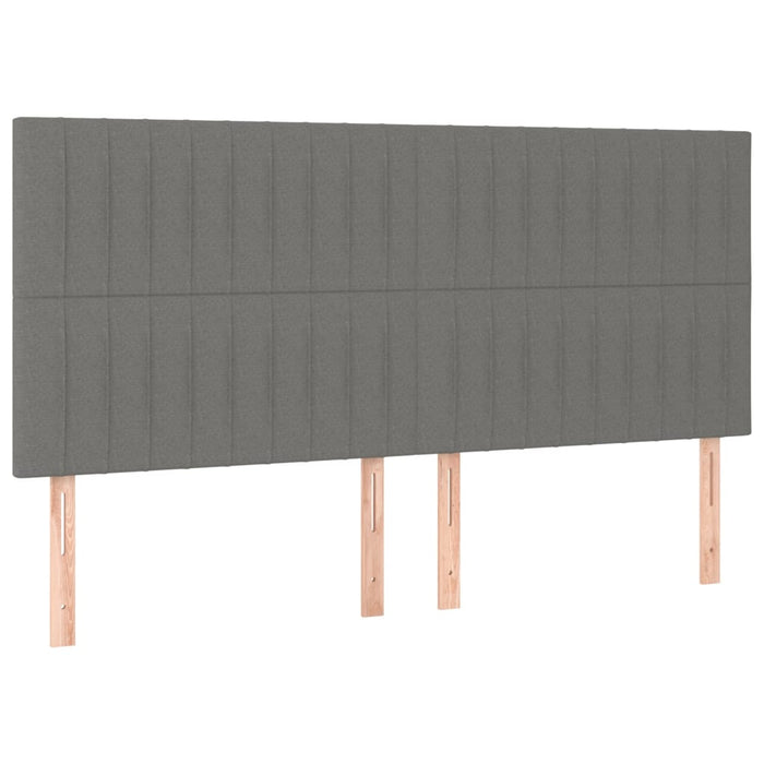 Tăblie de pat gri închis 160x5x118/128 cm, material textil WALTI