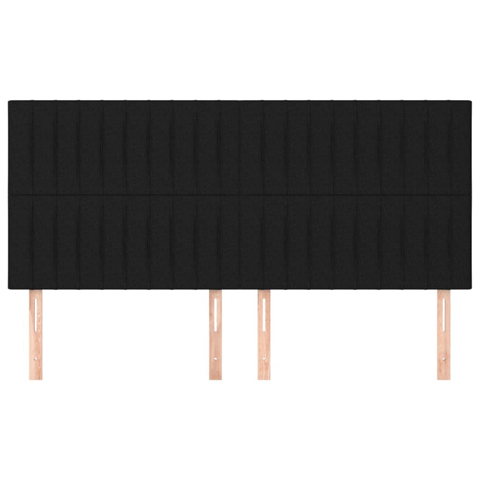 Tăblie de pat neagră 160x5x118/128 cm, material textil WALTI