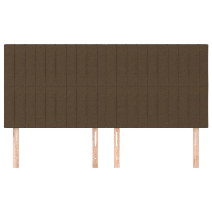 Tăblie de pat maro închis 160x5x118/128 cm, material textil WALTI