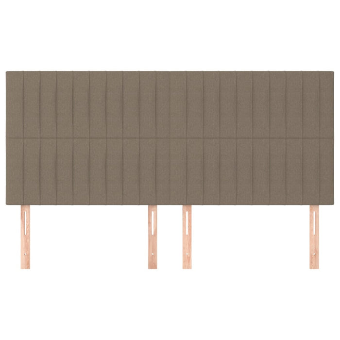 Tăblie de pat gri taupe 160x5x118/128 cm, material textil WALTI