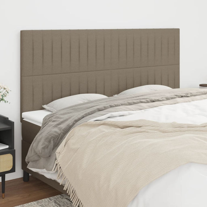 Tăblie de pat gri taupe 160x5x118/128 cm, material textil WALTI