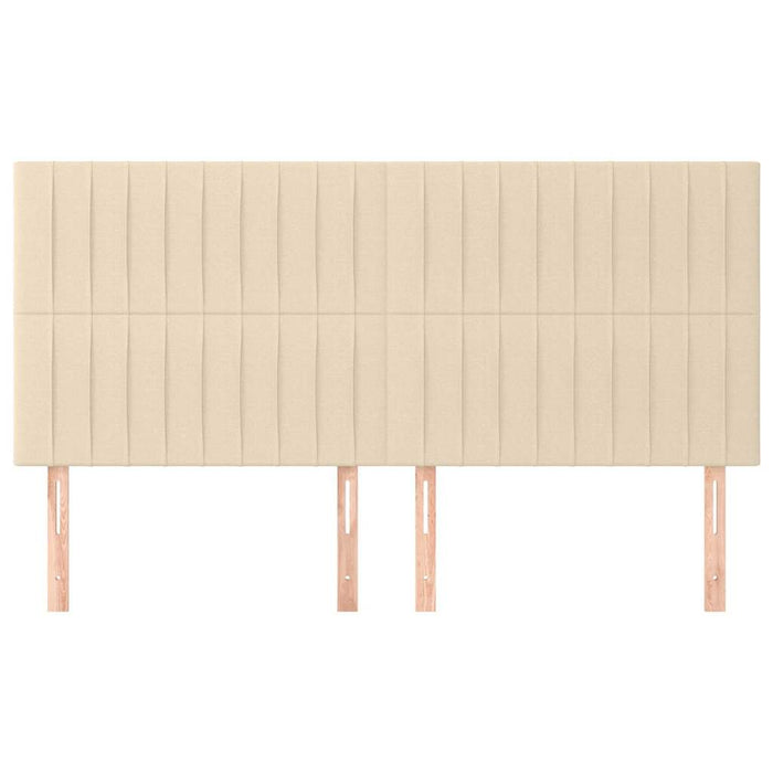 Tăblie de pat crem 180x5x118/128 cm, material textil WALTI