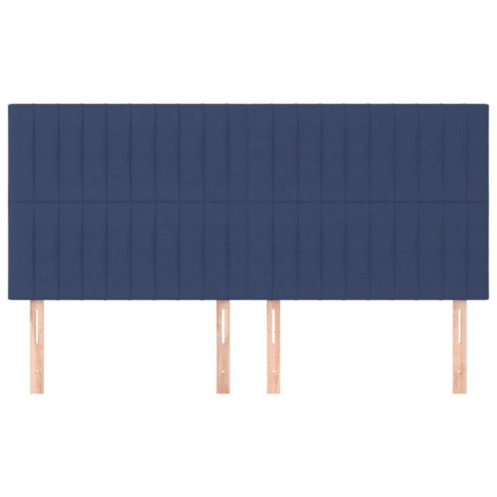 Tăblie de pat albastră 180x5x118/128 cm, material textil WALTI