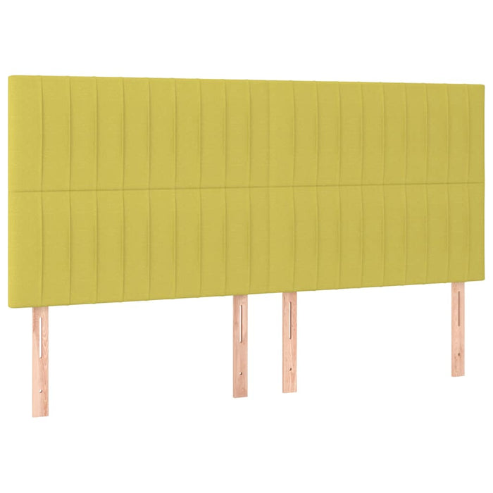 Tăblie de pat verde 180x5x118/128 cm, material textil WALTI