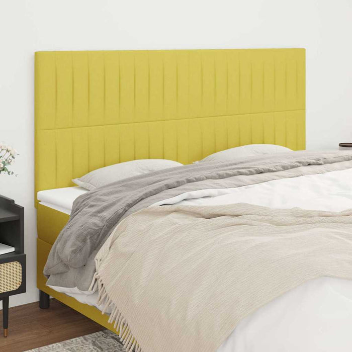 Tăblie de pat verde 180x5x118/128 cm, material textil WALTI