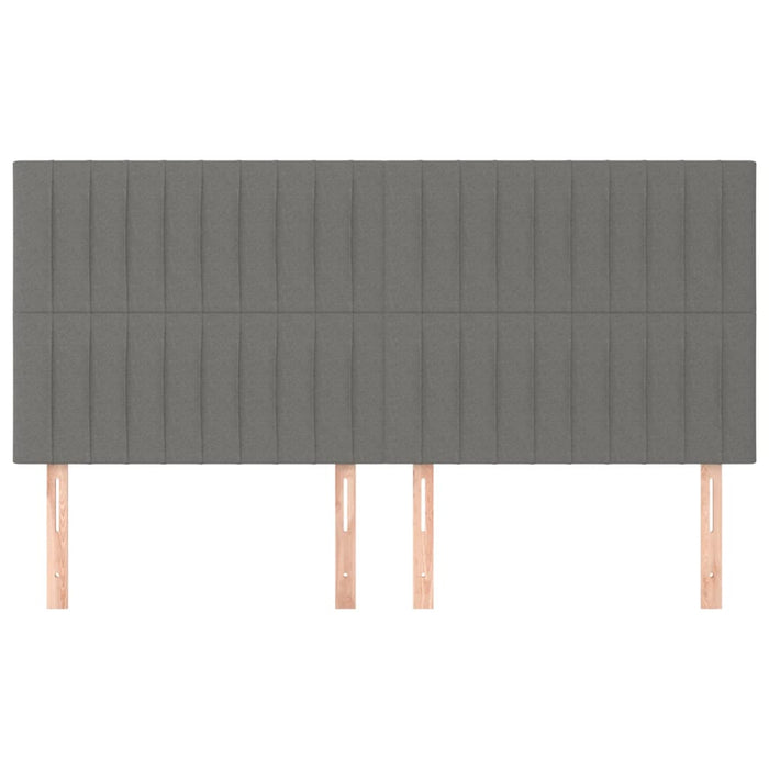 Tăblie de pat gri închis 200x5x118/128 cm, material textil WALTI