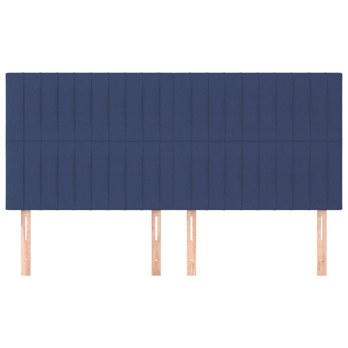 Tăblie de pat albastră 200x5x118/128 cm, material textil WALTI