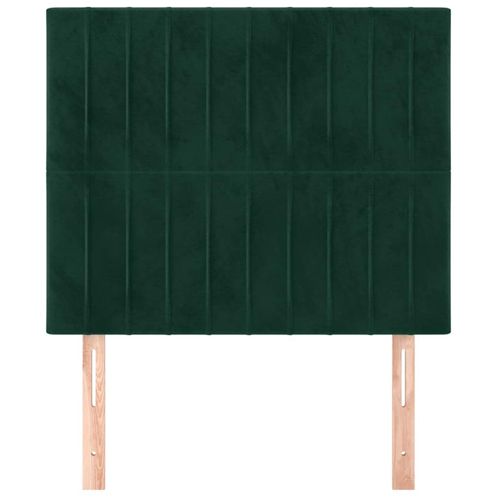 Tăblie de pat verde închis 80x5x118/128 cm catifea WALTI