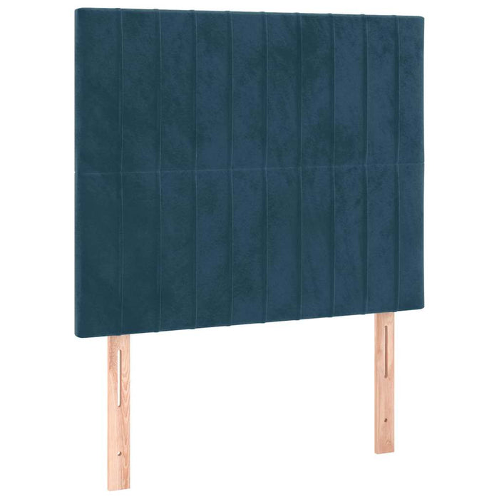 Tăblie de pat albastru închis 80x5x118/128 cm catifea WALTI