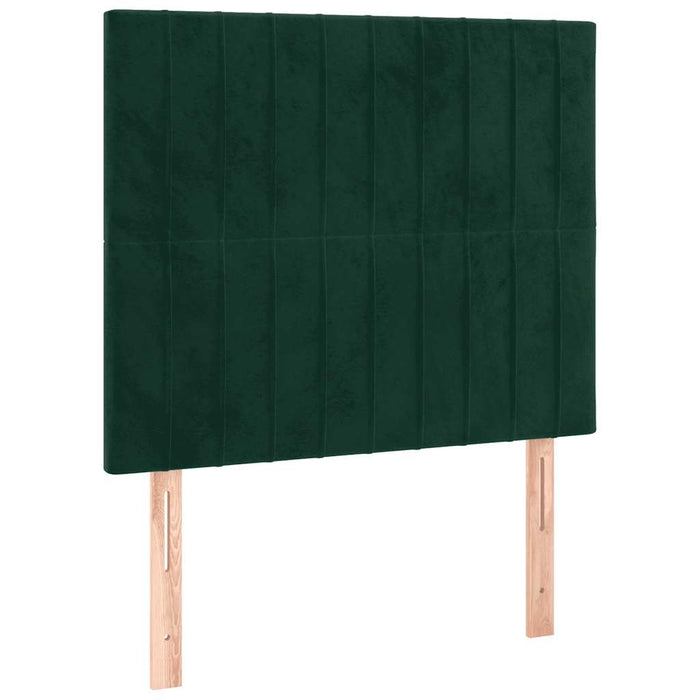Tăblie de pat verde închis 90x5x118/128 cm catifea WALTI