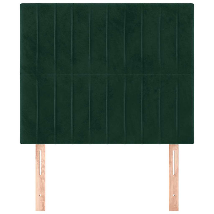 Tăblie de pat verde închis 90x5x118/128 cm catifea WALTI