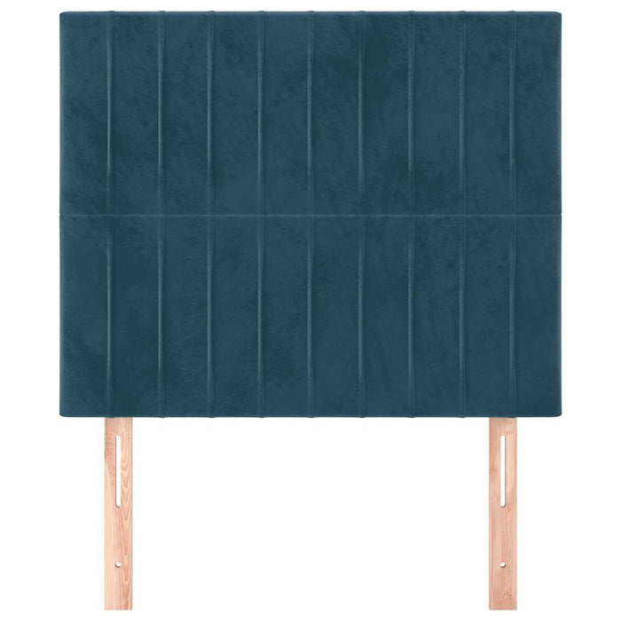 Tăblie de pat albastru închis 90x5x118/128 cm catifea WALTI
