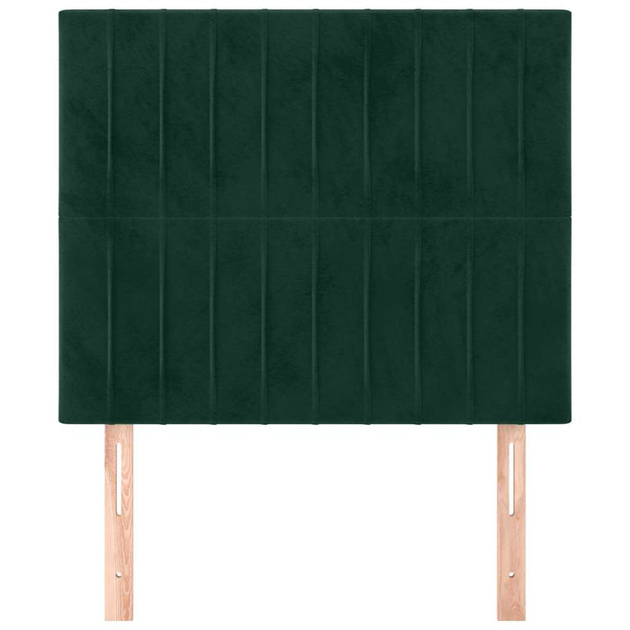 Tăblie de pat verde închis 100x5x118/128 cm catifea WALTI